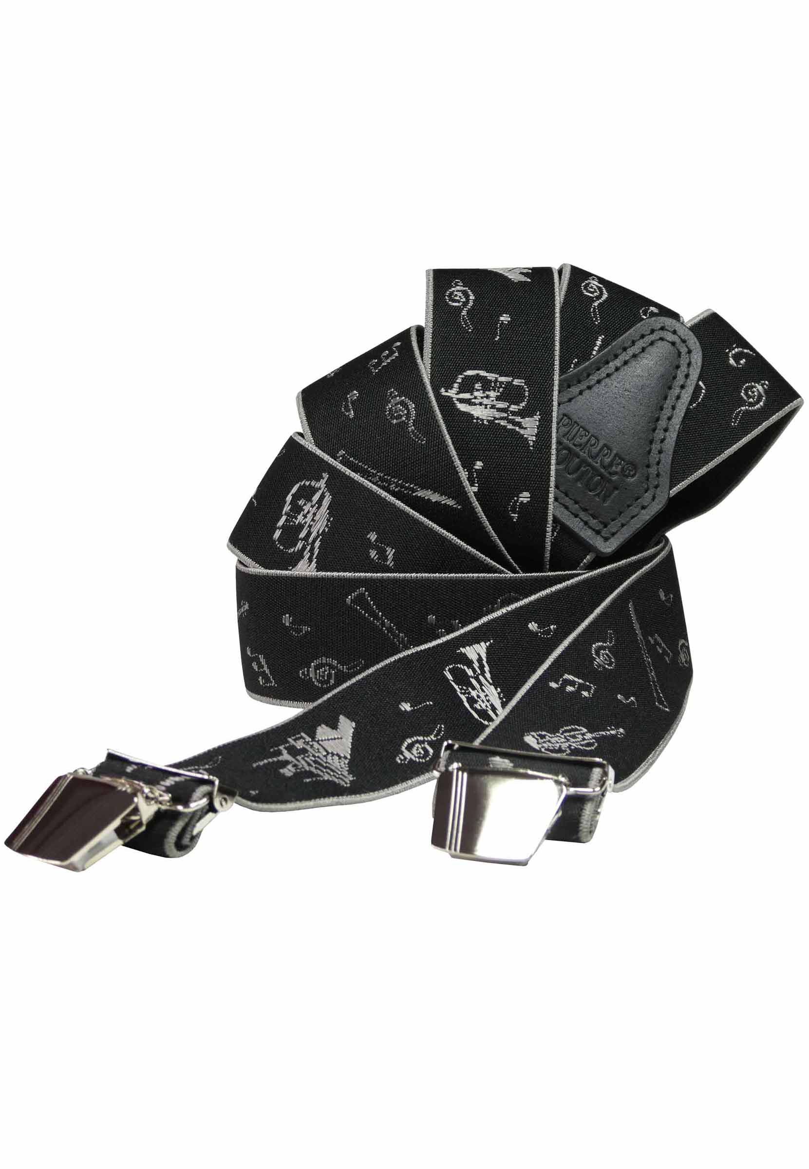 Mooie bretel met zwart en zilver Maestro