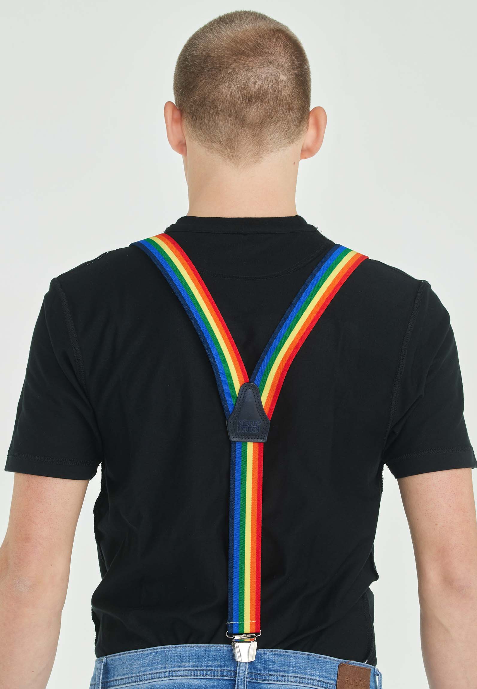 Pierre Mouton loves all! Prachtige sterke regenboog bretel